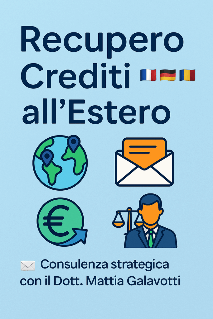 Consulenza in materia di recupero crediti internazionale